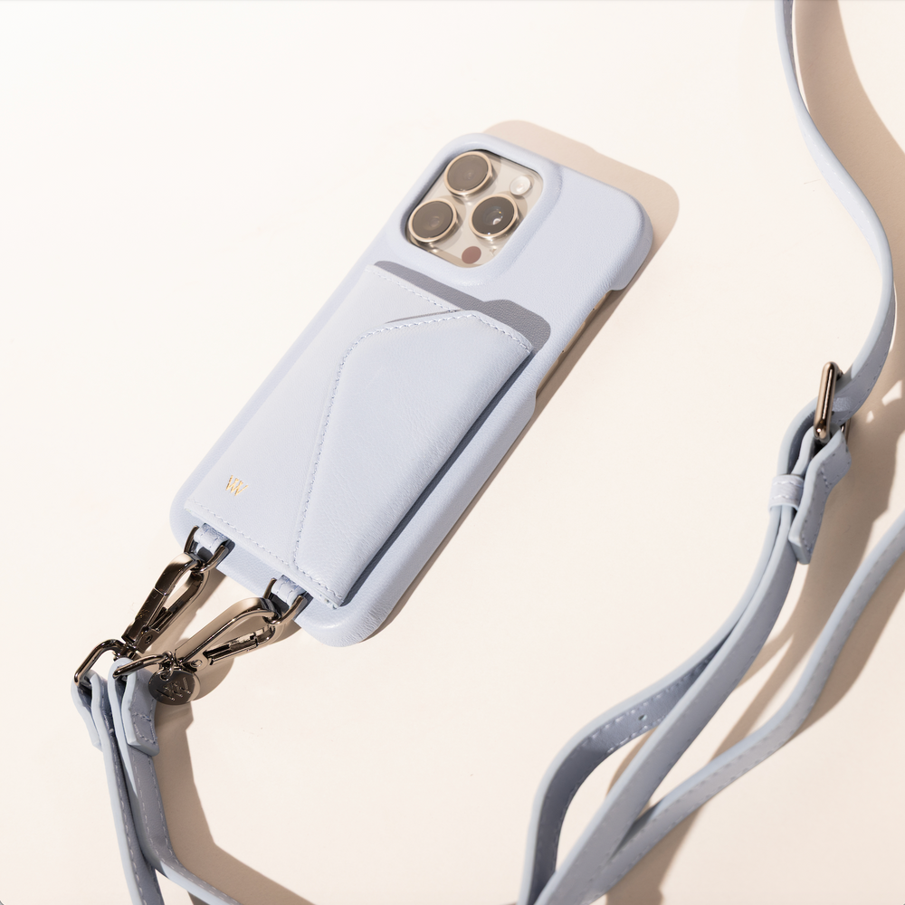 Classic Baby Blue Smooth Leather Case