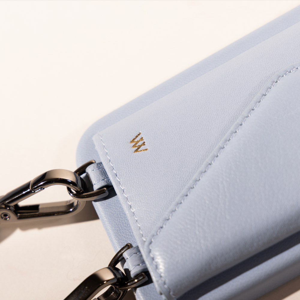 Classic Baby Blue Smooth Leather Case
