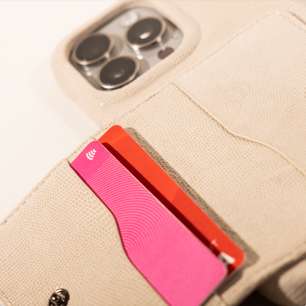 Open Wallet Lizard Print Case