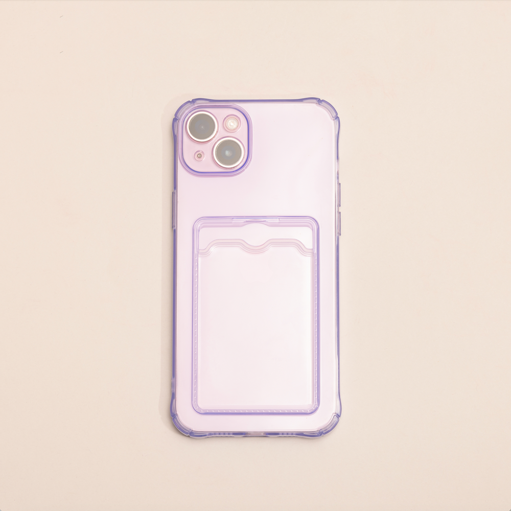 Purple Plastic Wallet Case