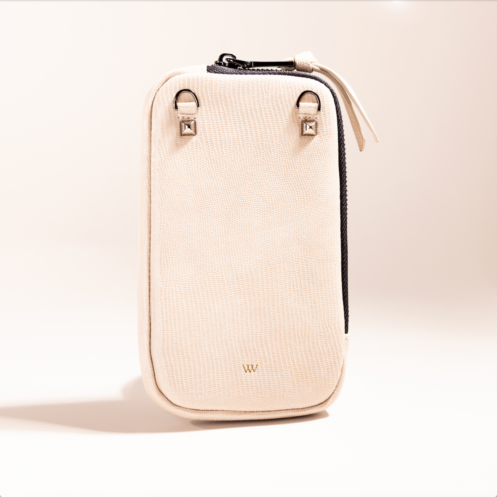 Beige Smooth Leather Pouch