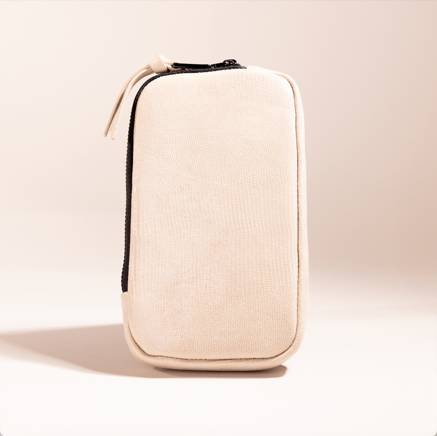 Beige Smooth Leather Pouch