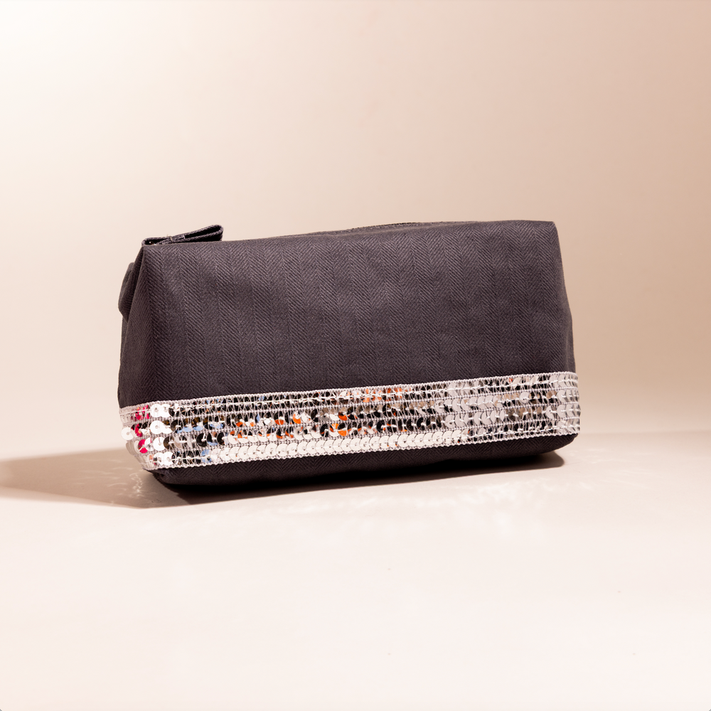 Grey Canvas Pouch