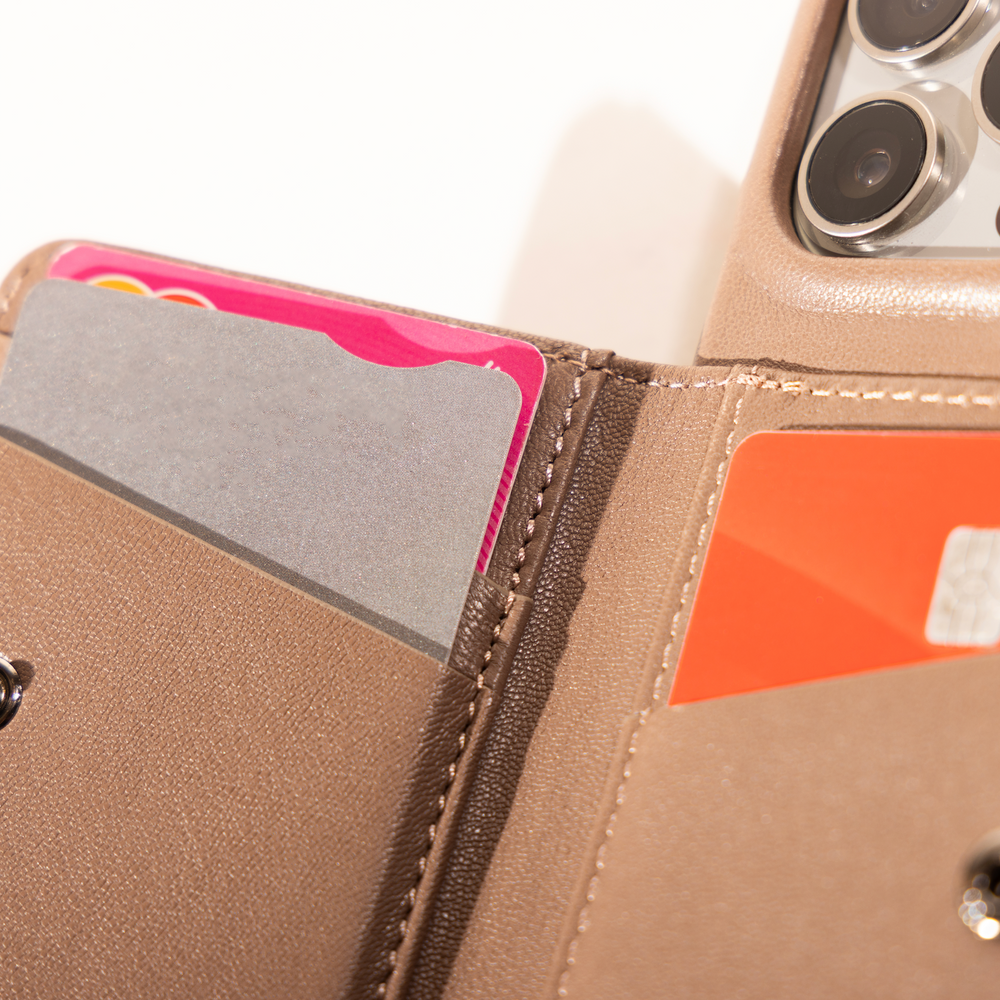 Open Wallet Taupe No Strap Case